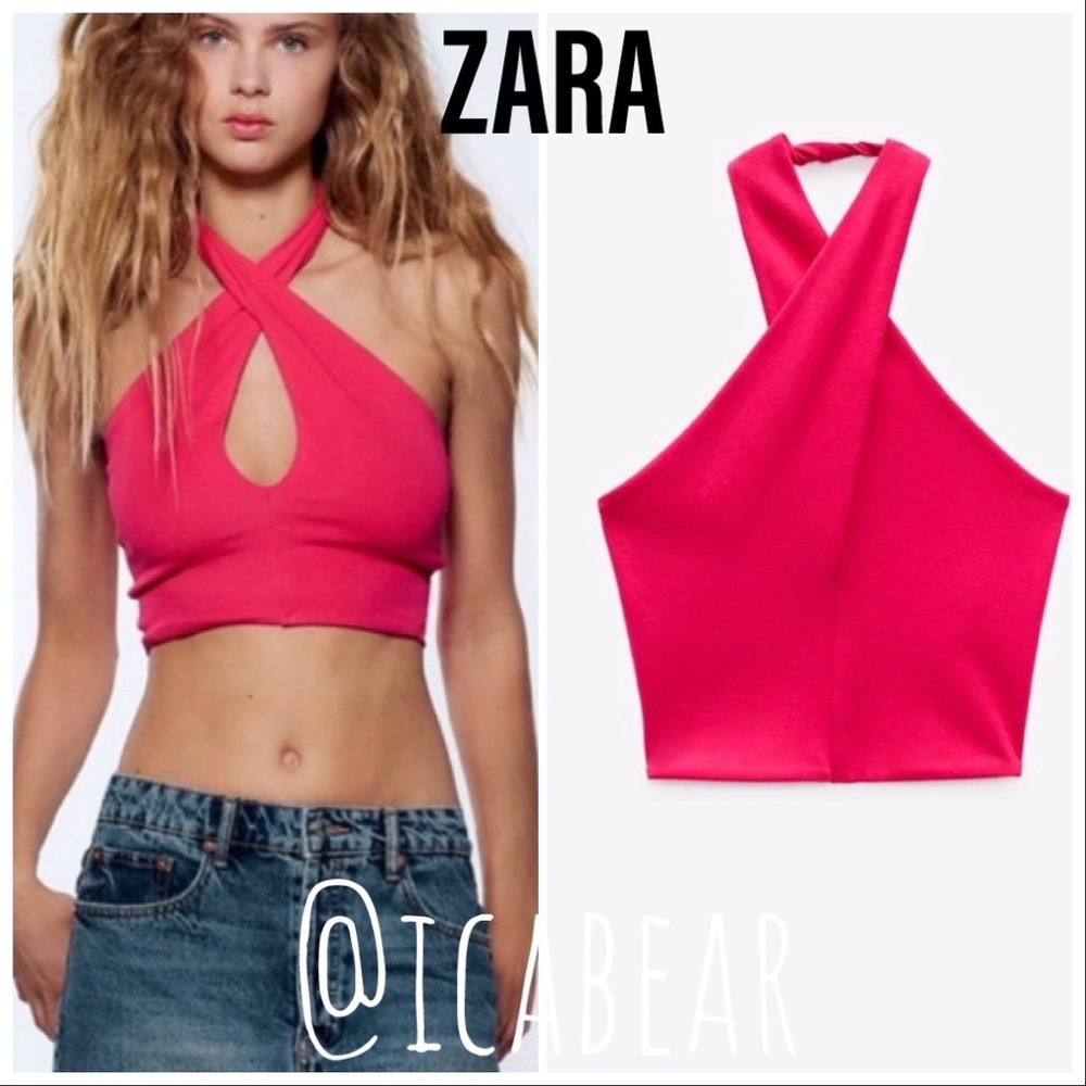 ZARA NWT HALTER CROP TOP - M Bloggers Fav